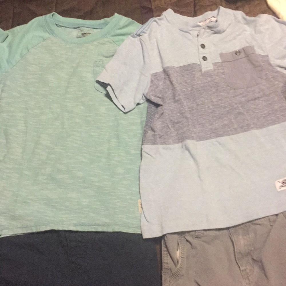 Boys shirt shorts set bundle.
